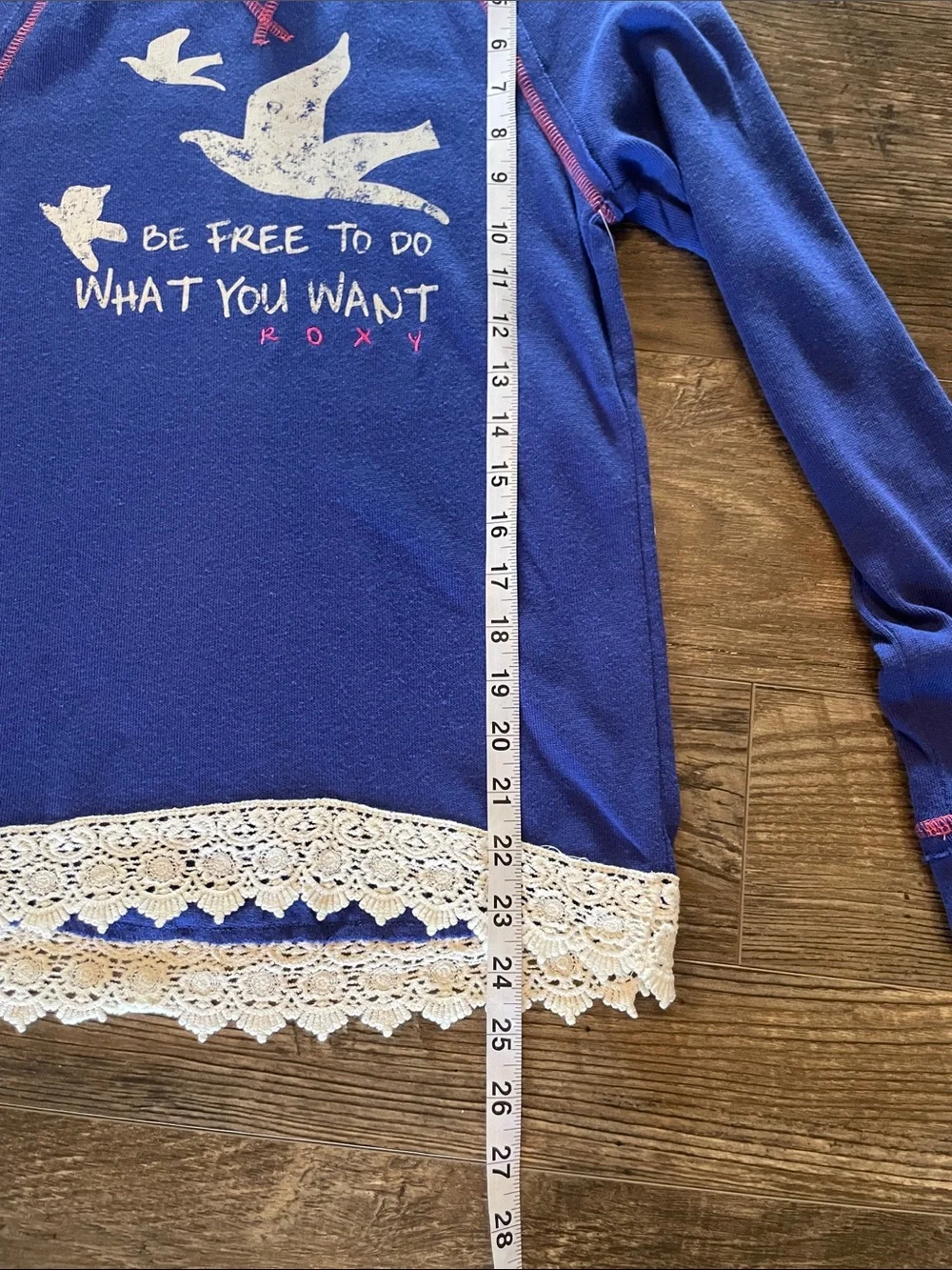 Roxy Girls Long‎ sleeve Shirt with lace Size XL